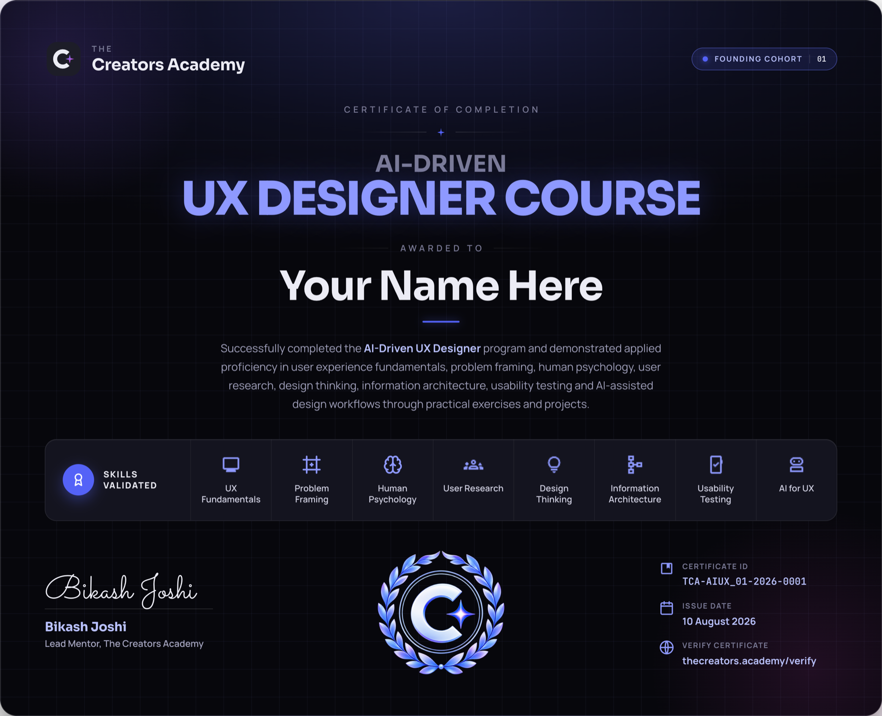 AI-Driven UX Designer Certificate